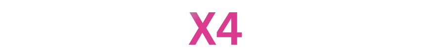 Infografik zeigt X4 in Rosa.