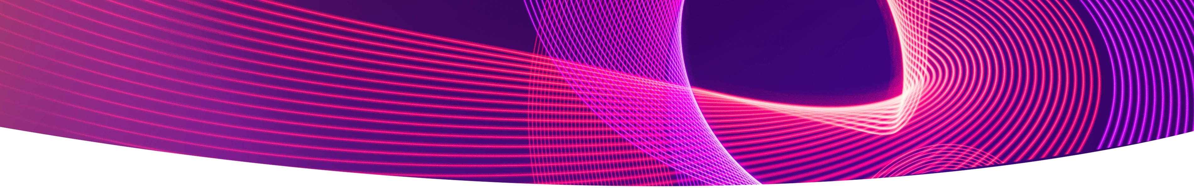 Abstrakter violetter Hintergrund mit leuchtenden pinken und orangenen Linien.