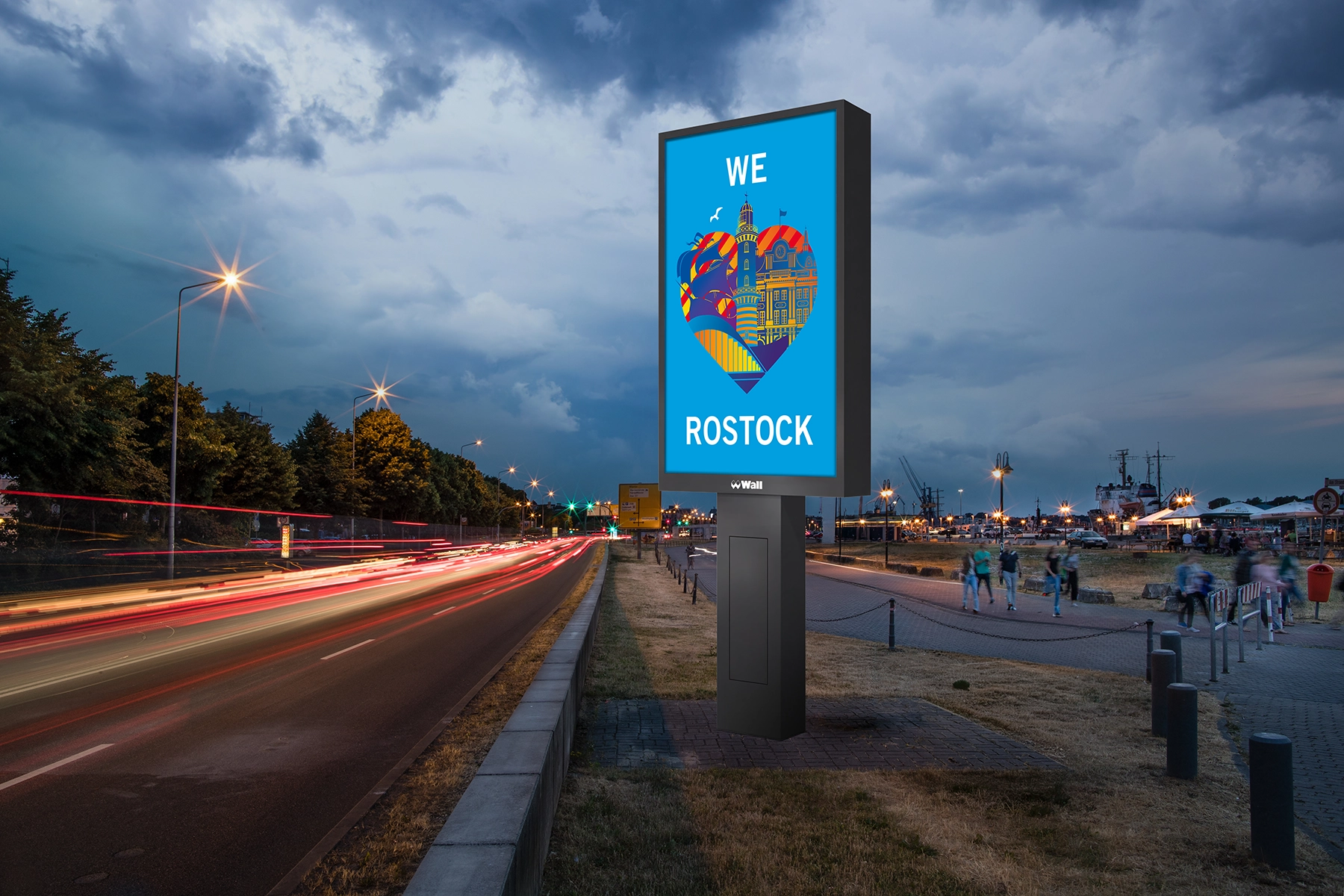 Digital City Icon zeigt We Love Rostock-Kampagne in Rostock.