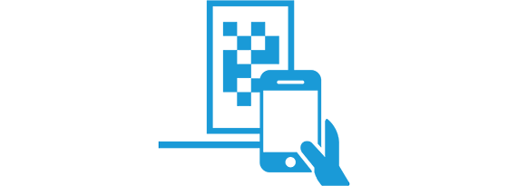 Blaues Icon beschreibt die DOOH-Netze bei Premium Programmatic DOOH-Kampagnen.