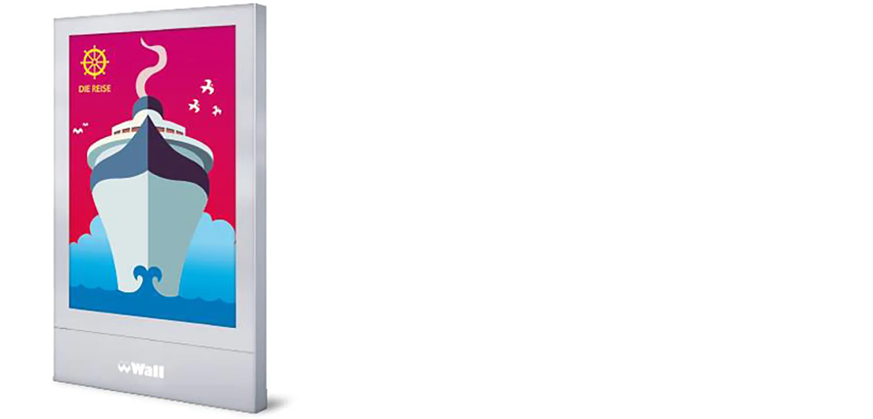 Plakatgestaltungsregel mit Beispiel für die Verwendung von Farben.