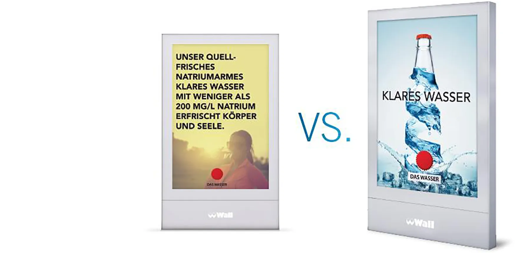 Plakatgestaltungsregel mit Beispiel für die Fernwirkung.