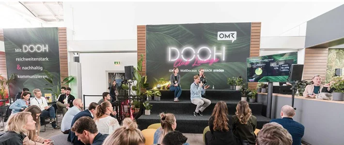 DOOH Club Lounge auf dem OMR Festival 2023.
